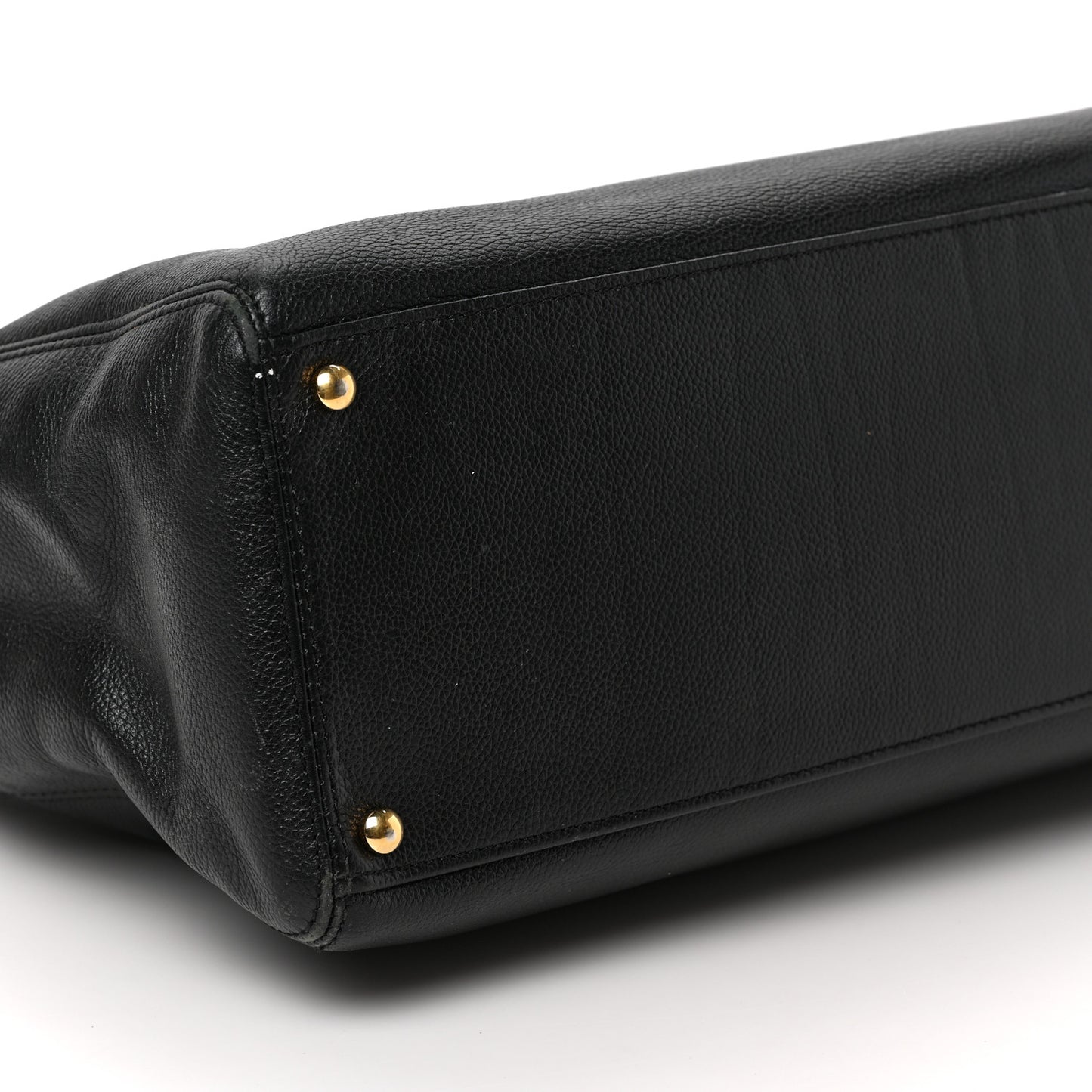 Calfskin Cerf Executive Shopper Tote Black