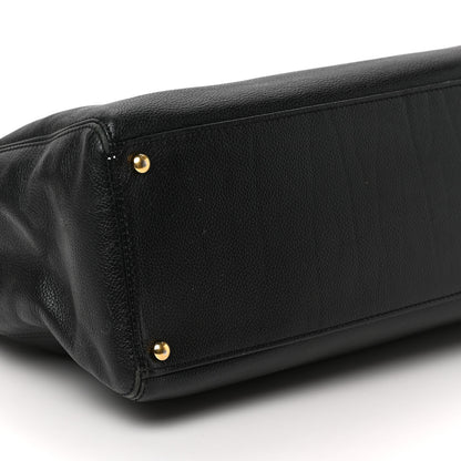 Chanel Calfskin Cerf Executive Shopper Tote Black 8 of 9