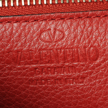 Valentino Garavani Pebbled Calfskin Small Rockstud Flip-Lock Messenger Bag Rosso 6 of 8