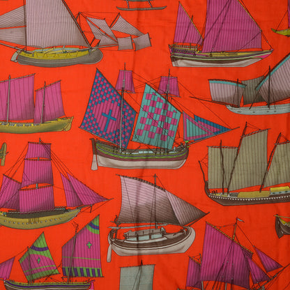 Hermes Cashmere Silk Tous Les Bateaux du Monde Shawl 140 1 of 6