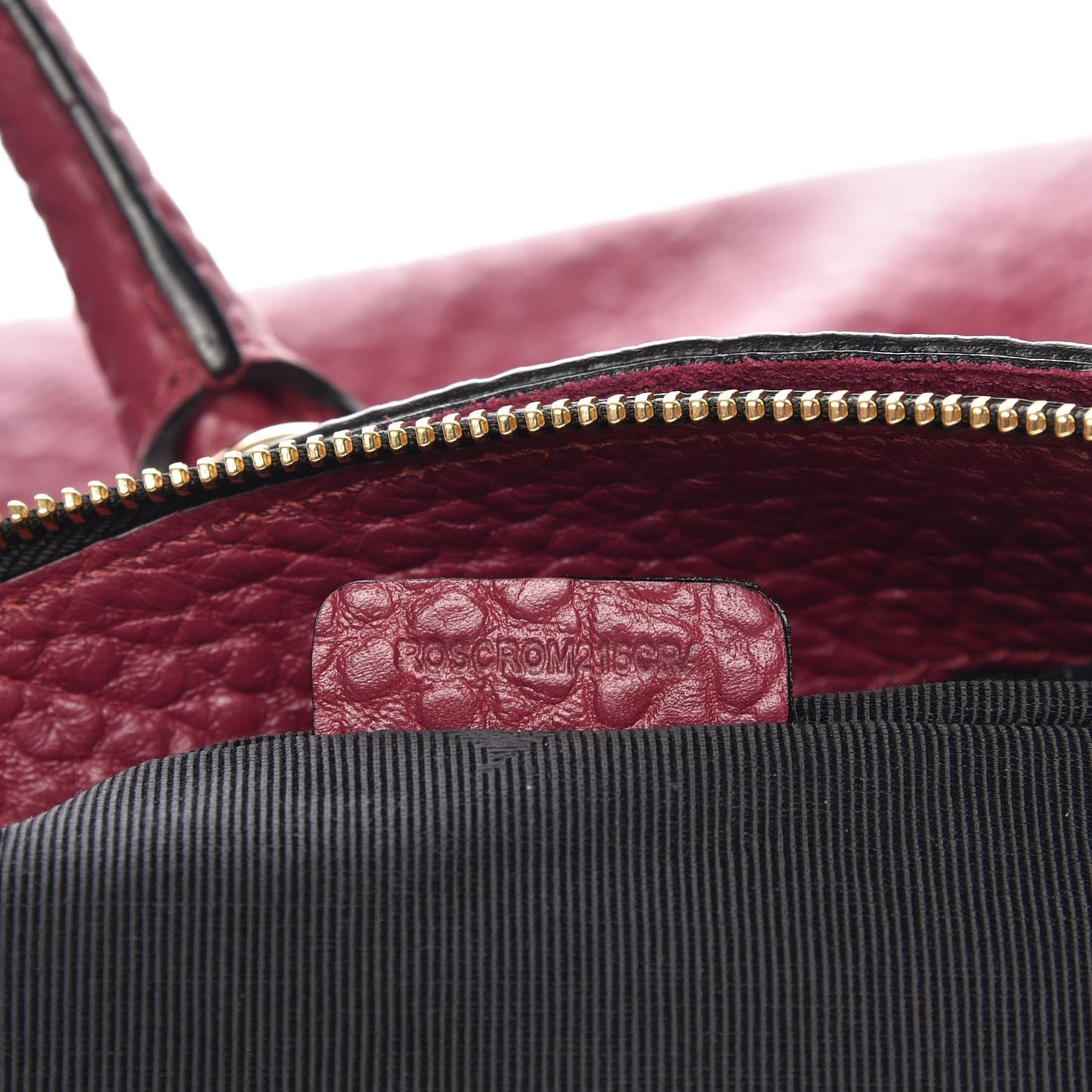 Heritage Grain Check Embossed Medium Dewsbury Tote Dark Plum