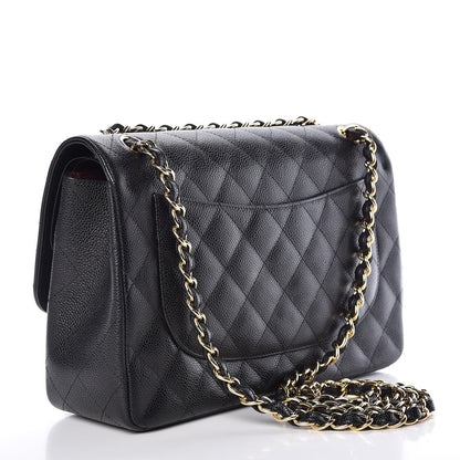 Chanel Caviar Quilted Jumbo Double Flap Black 3 of 10