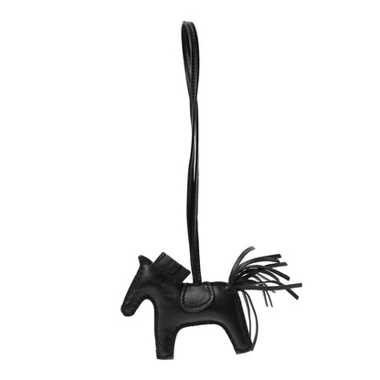 Hermes Milo Lambskin Grigri Rodeo Horse Bag Charm PM So Black 1 of 4
