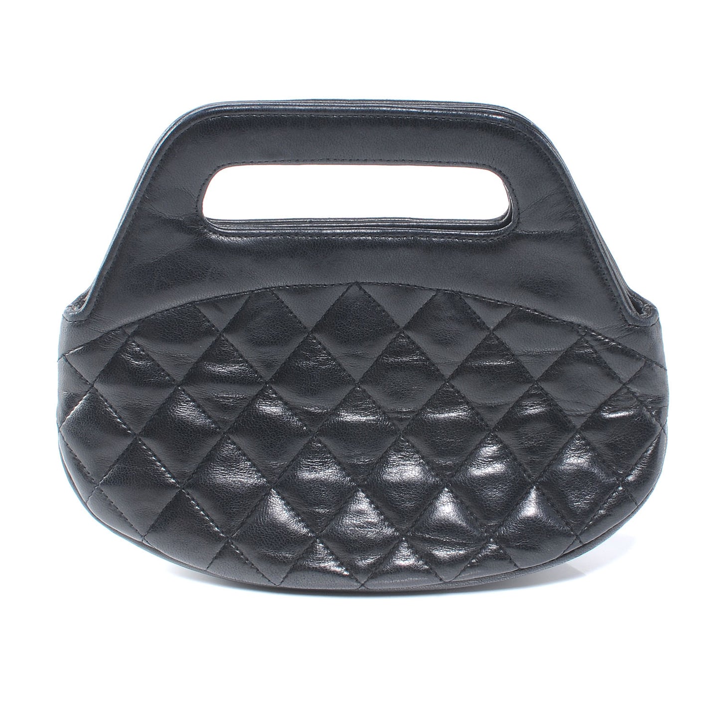 Lambskin Quilted CC Shoulder Bag Black