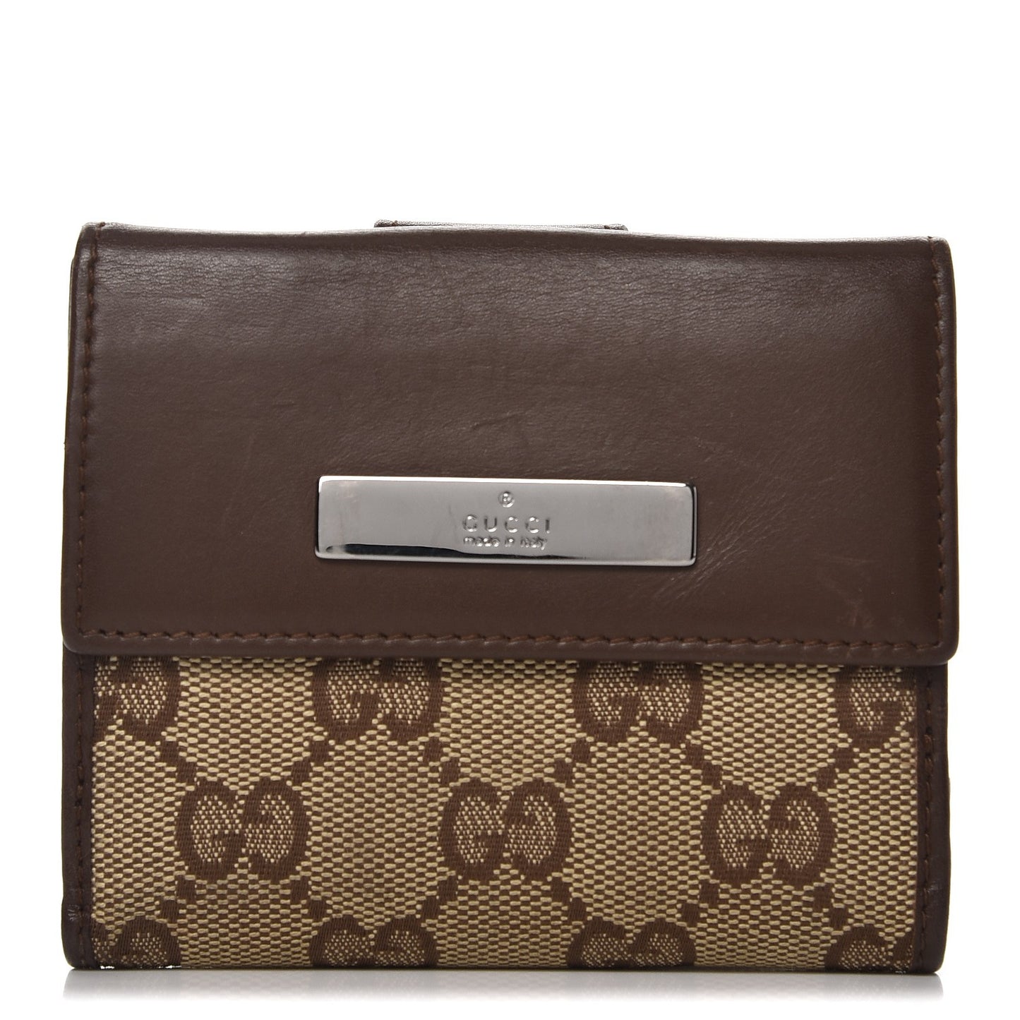 Monogram Compact Wallet Brown