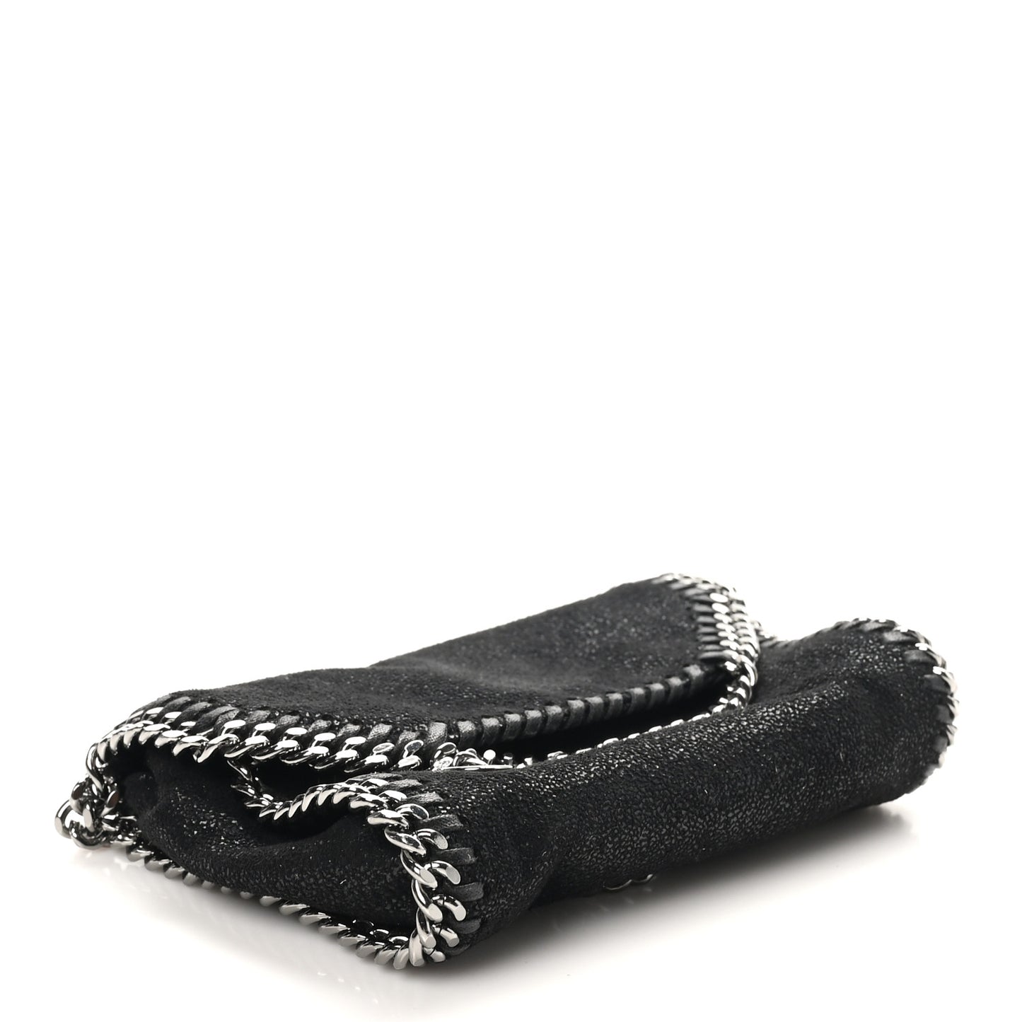 Shaggy Deer Tiny Fold Over Falabella Tote Black