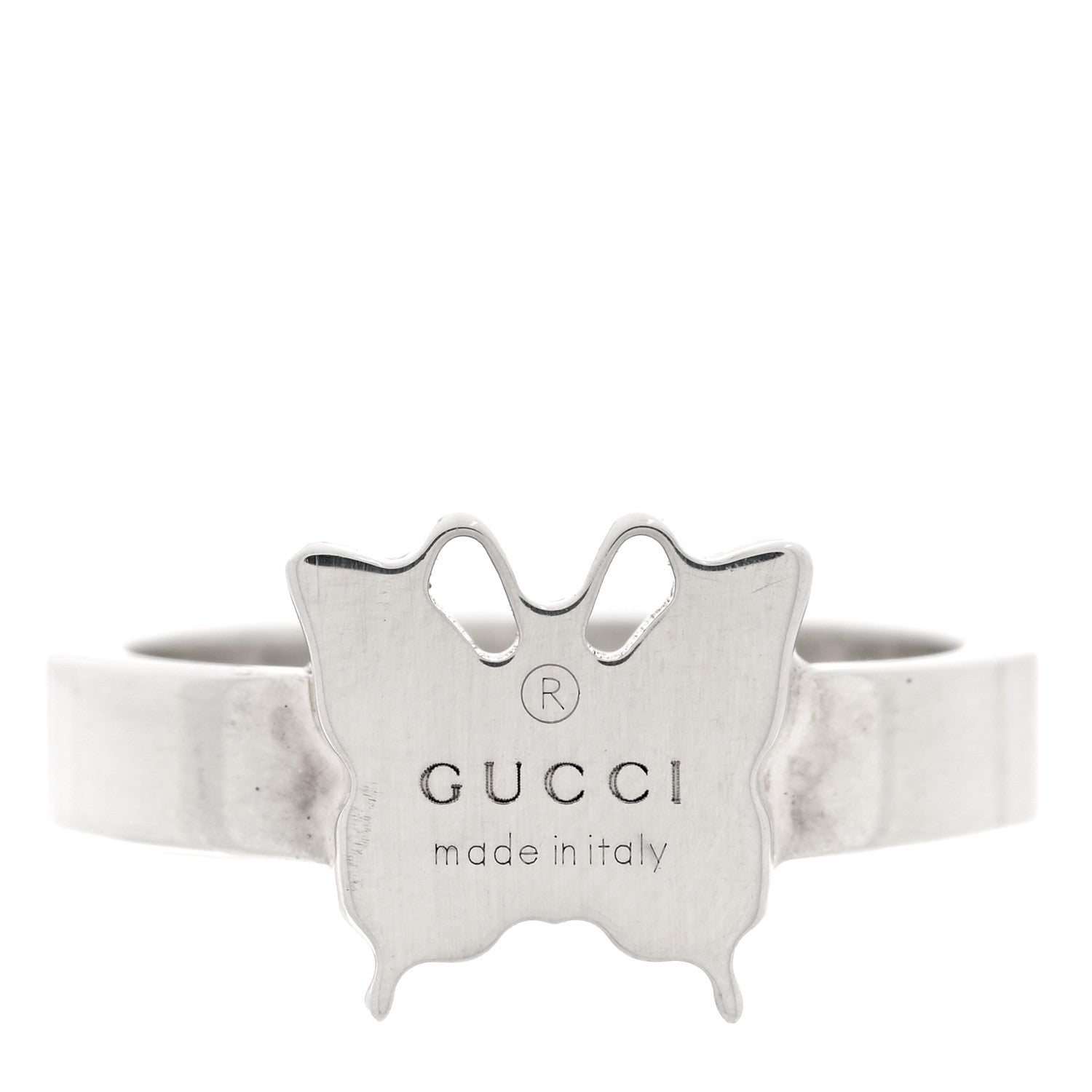 Gucci Sterling Silver Butterfly Band Ring 57 8 1 of 3