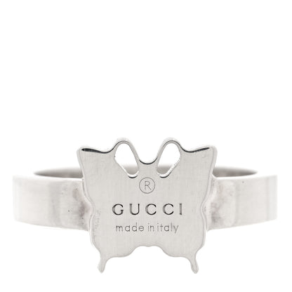 Gucci Sterling Silver Butterfly Band Ring 57 8 1 of 3