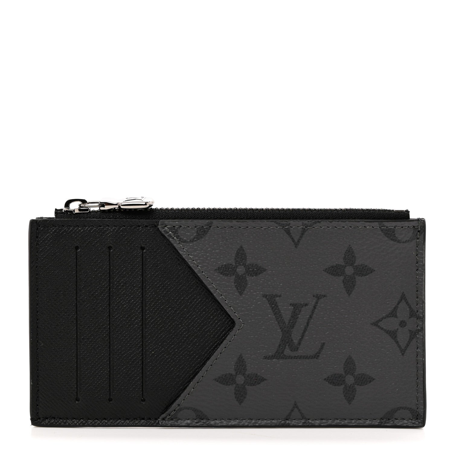 Louis Vuitton Reverse Monogram Eclipse Taiga Coin Card Holder 1 of 7
