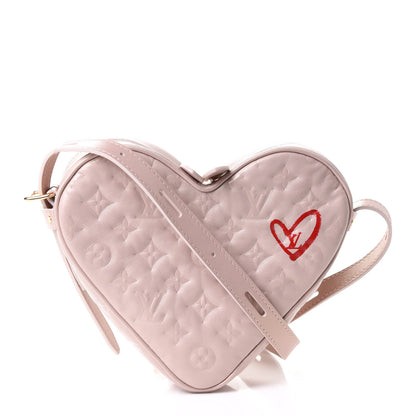 Louis Vuitton Lambskin Embossed Monogram Fall In Love Sac Coeur Light Pink 1 of 4