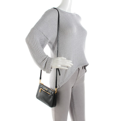 Prada Saffiano Zip Crossbody Bag Nero Black 2 of 9