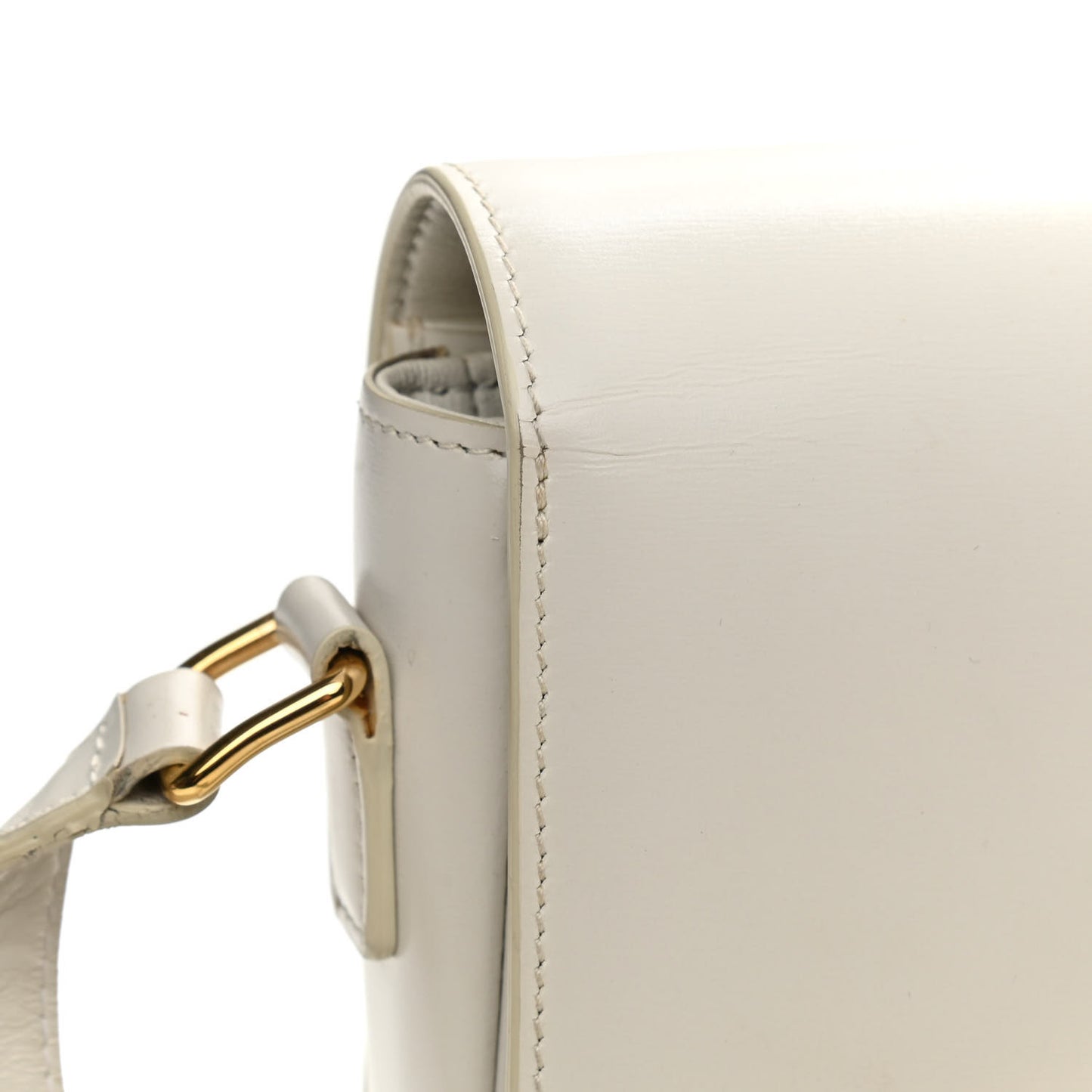 Shiny Calfskin Medium Triomphe White