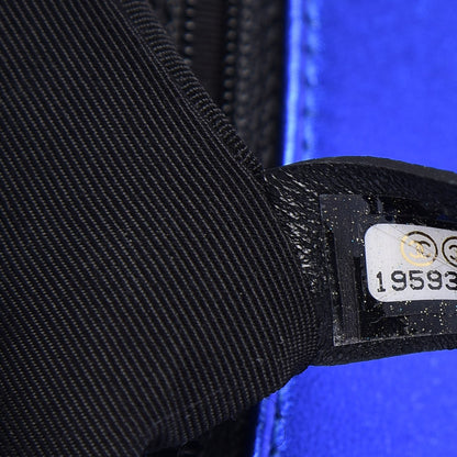 Chanel Metallic Patent Quilted Large Boy Flap Blue 7 of 10