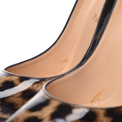Christian Louboutin Patent Degrade Leopard Pigalle Follies 100 Pumps 37.5 Leopard Black 10 of 11
