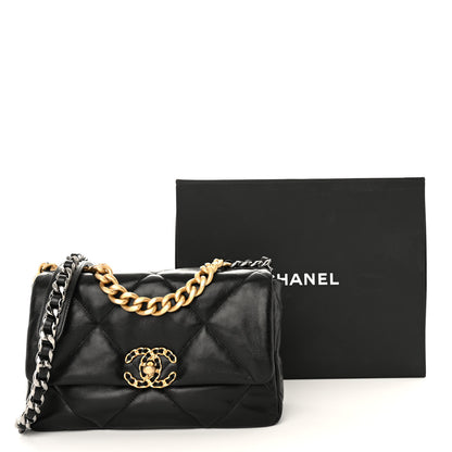 Chanel Goatskin Quilted Medium Chanel 19 Flap Black 11 of 11