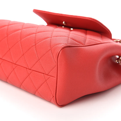 Chanel Caviar Quilted In Out Flap Shopping Tote Red 7 of 12