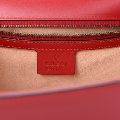 Gucci Calfskin Sylvie Web Queen Margaret Shoulder Bag Blue Agata Hibiscus Red Mystic White 8 of 10