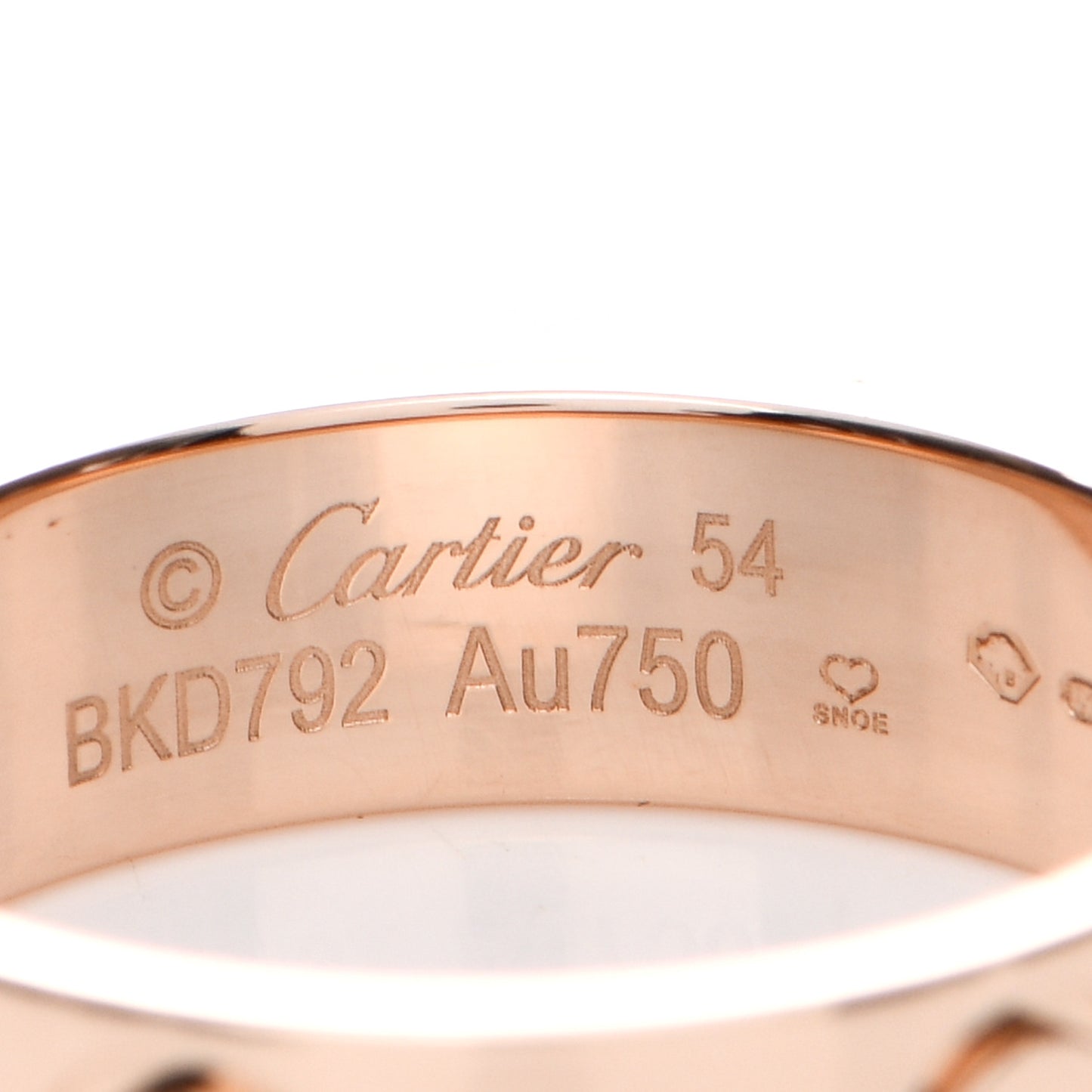 18K Pink Gold 5.5mm LOVE Ring 54 7