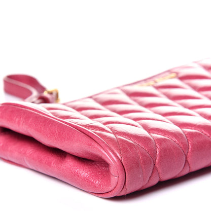 Miu Miu Vitello Shine Quilted Wristlet Peonia 7 of 12