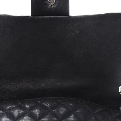 Chanel Washed Lambskin Quilted Maxi Chain Around Flap Black 10 of 12