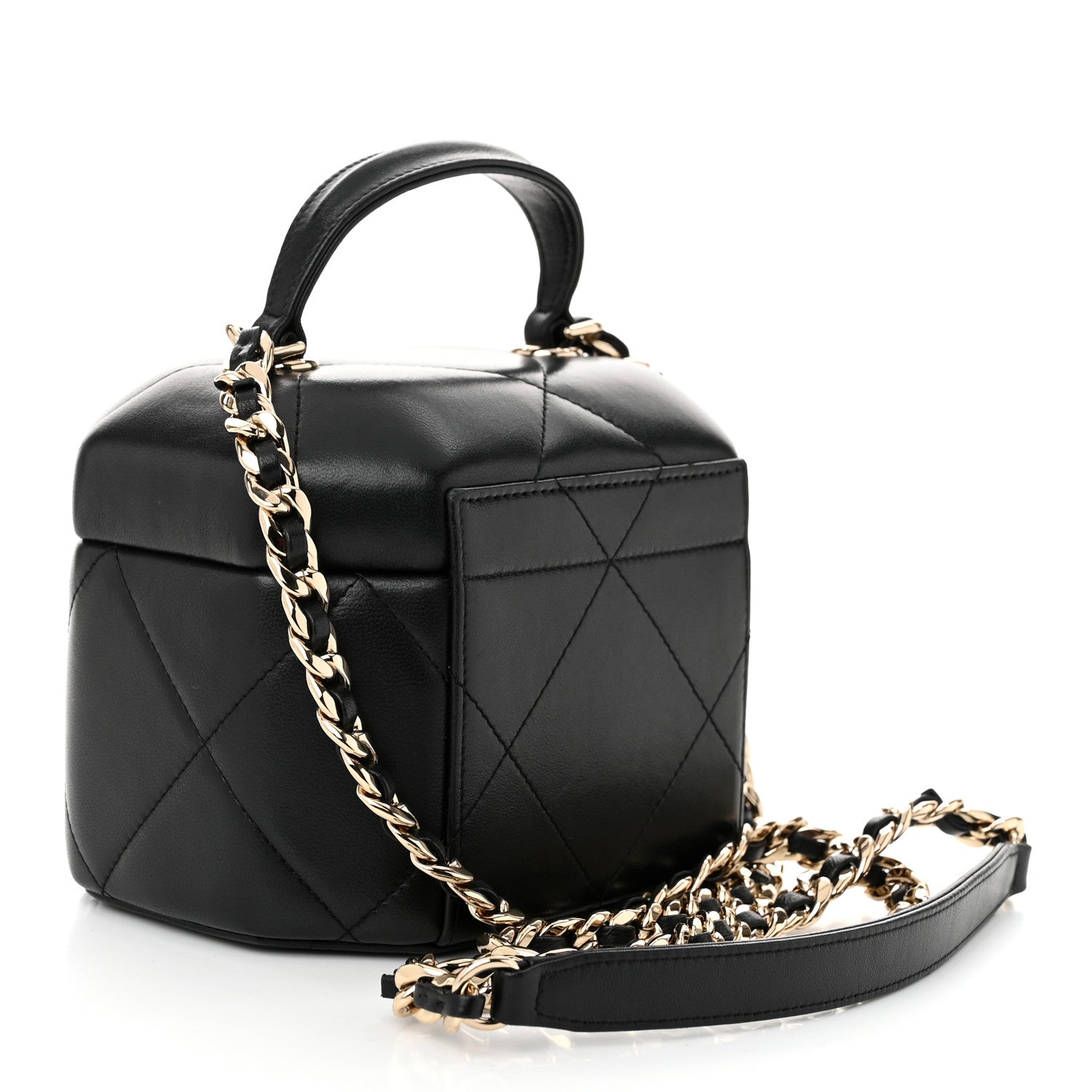 Chanel Lambskin Quilted Vendome Case Black 3 of 10