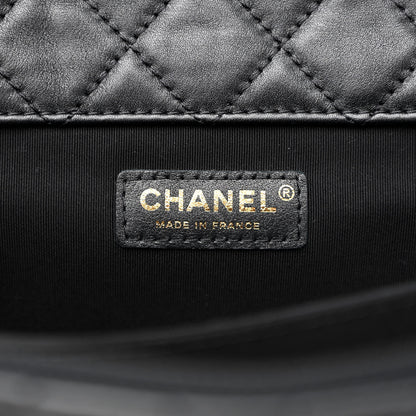 Chanel Calfskin Quilted Small XXL Travel Flap Bag Black 6 of 10