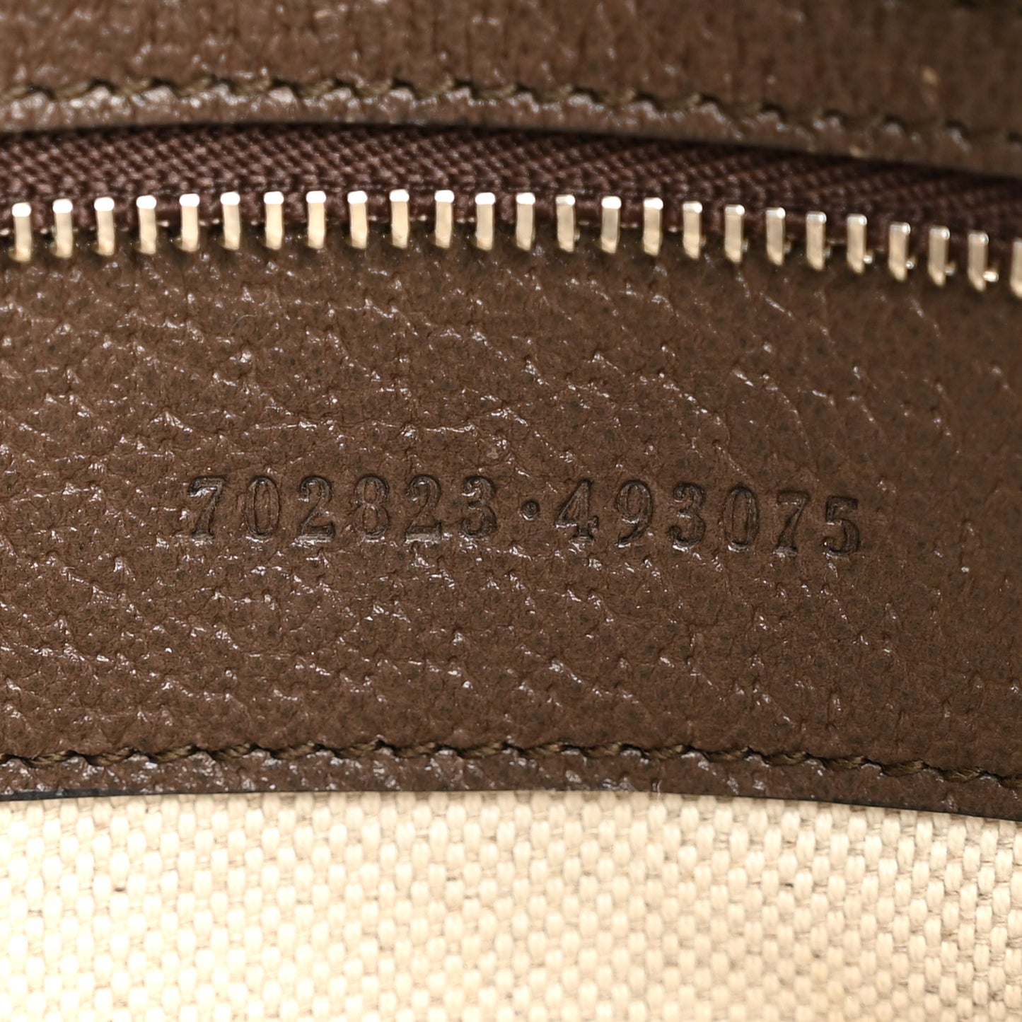 GG Supreme Monogram Textured Calfskin Web Large Attache Shoulder Bag Beige Ebony New Acero