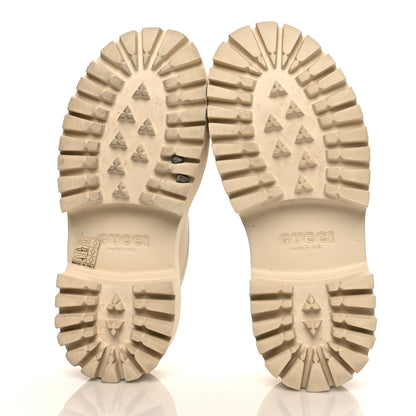 Gucci Rubber GG Monogram Perforated Elea Platform 55mm Lug Sole Sandals 36 Mystic White 5 of 13