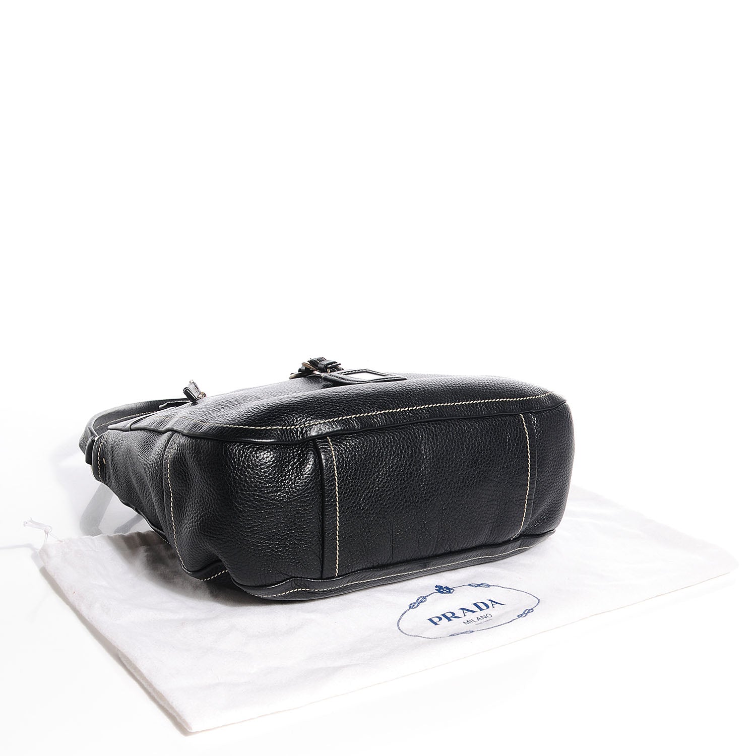 Prada Vitello Daino Shoulder Bag Nero Black 4 of 9