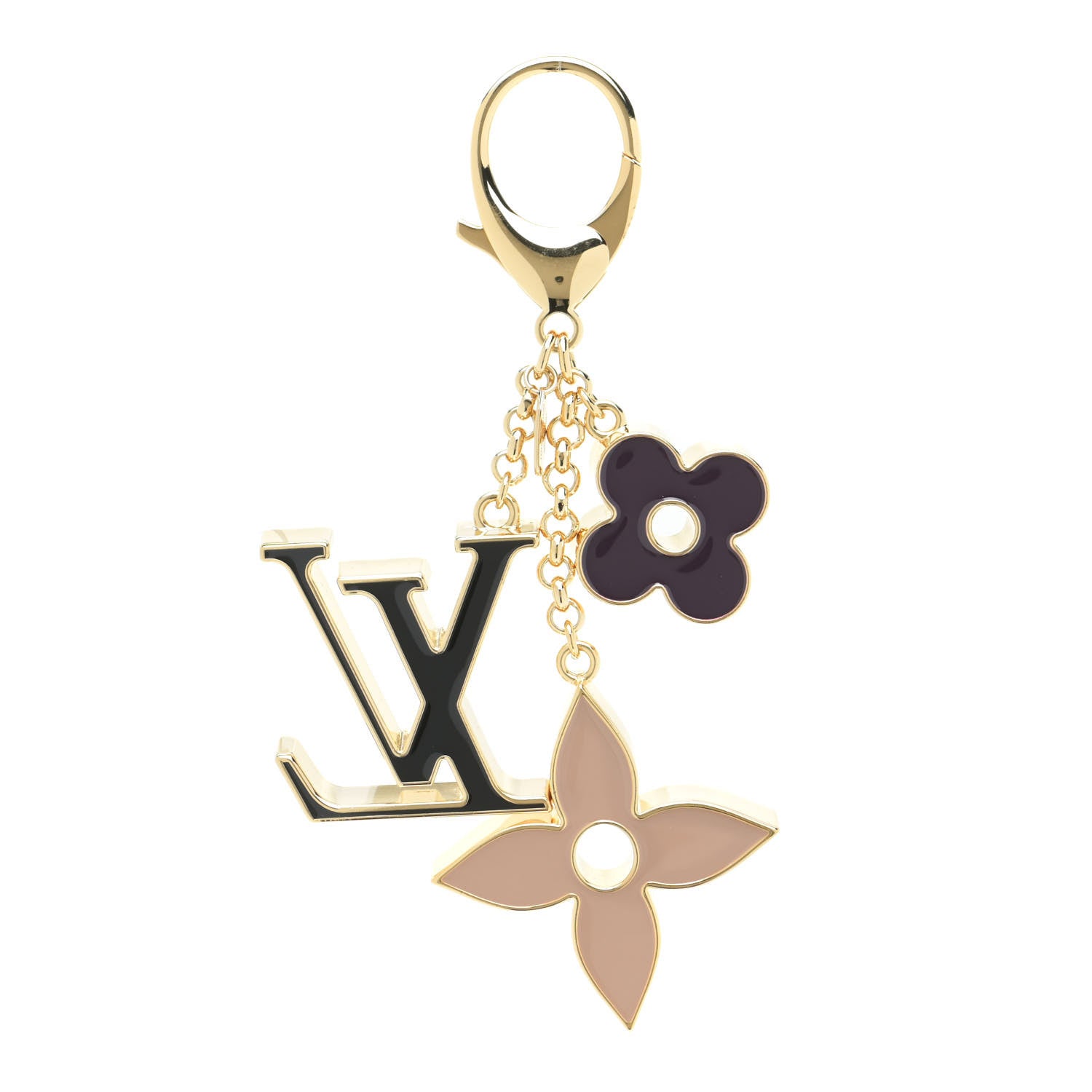 Louis Vuitton Fleur De Monogram Bag Charm Dore 3 of 6