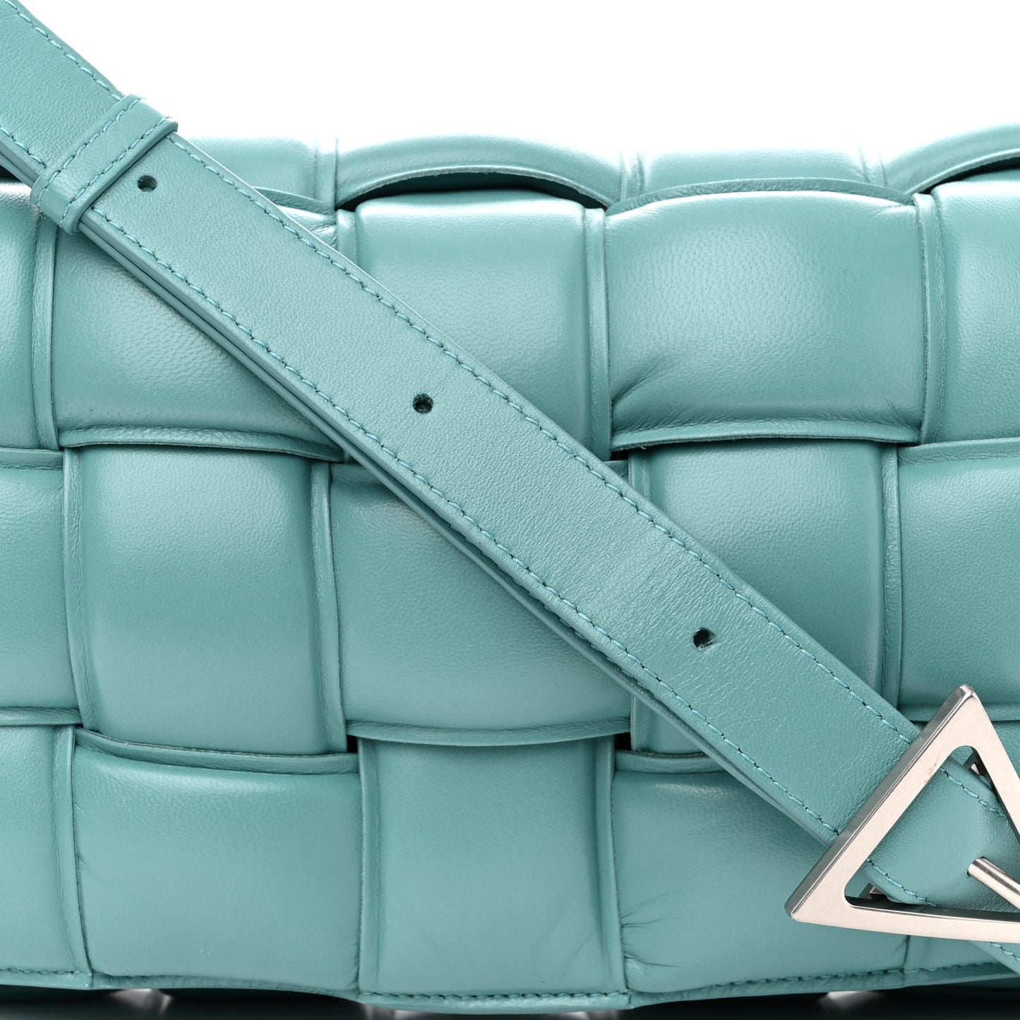 Nappa Maxi Intreccio Padded Cassette Crossbody Bag Linoleum