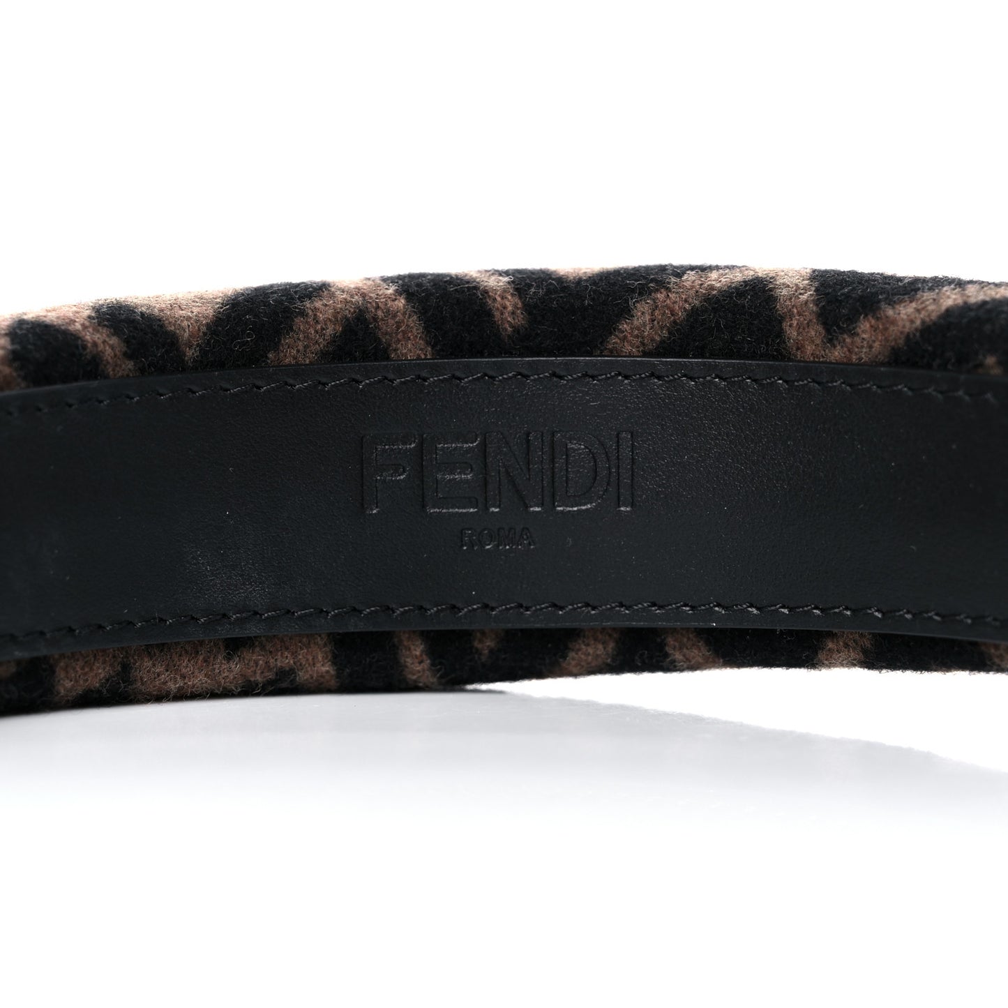 Wool Cashmere FF Logo Headband Tobacco