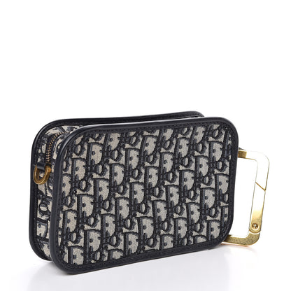 Christian Dior Oblique Diorquake Clutch Blue 3 of 8