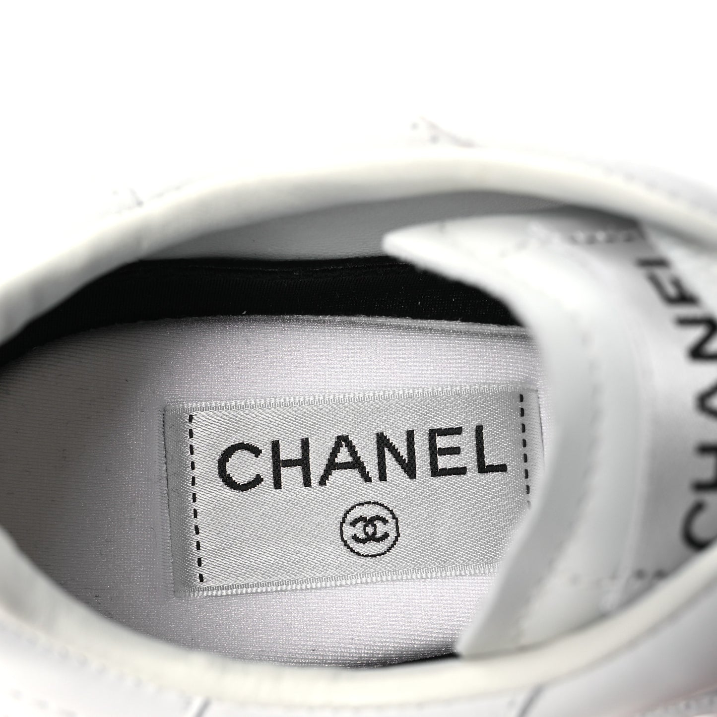 Calfskin CC Womens Sneakers 38 White