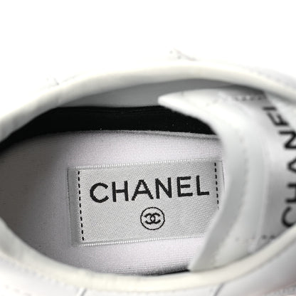 Chanel Calfskin CC Womens Sneakers 38 White 10 of 12