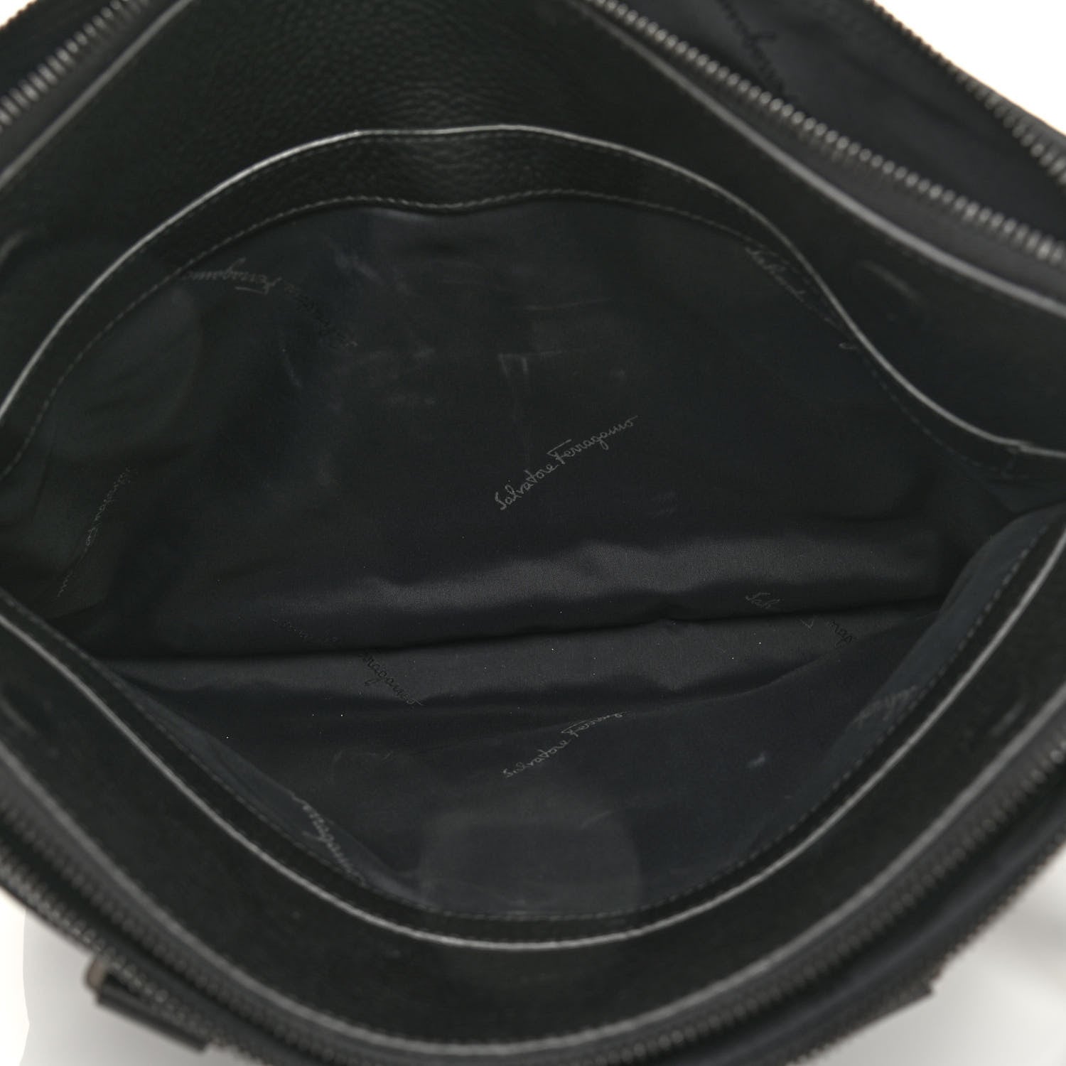Salvatore Ferragamo Tumbled Calfskin Business Bag Black 6 of 11