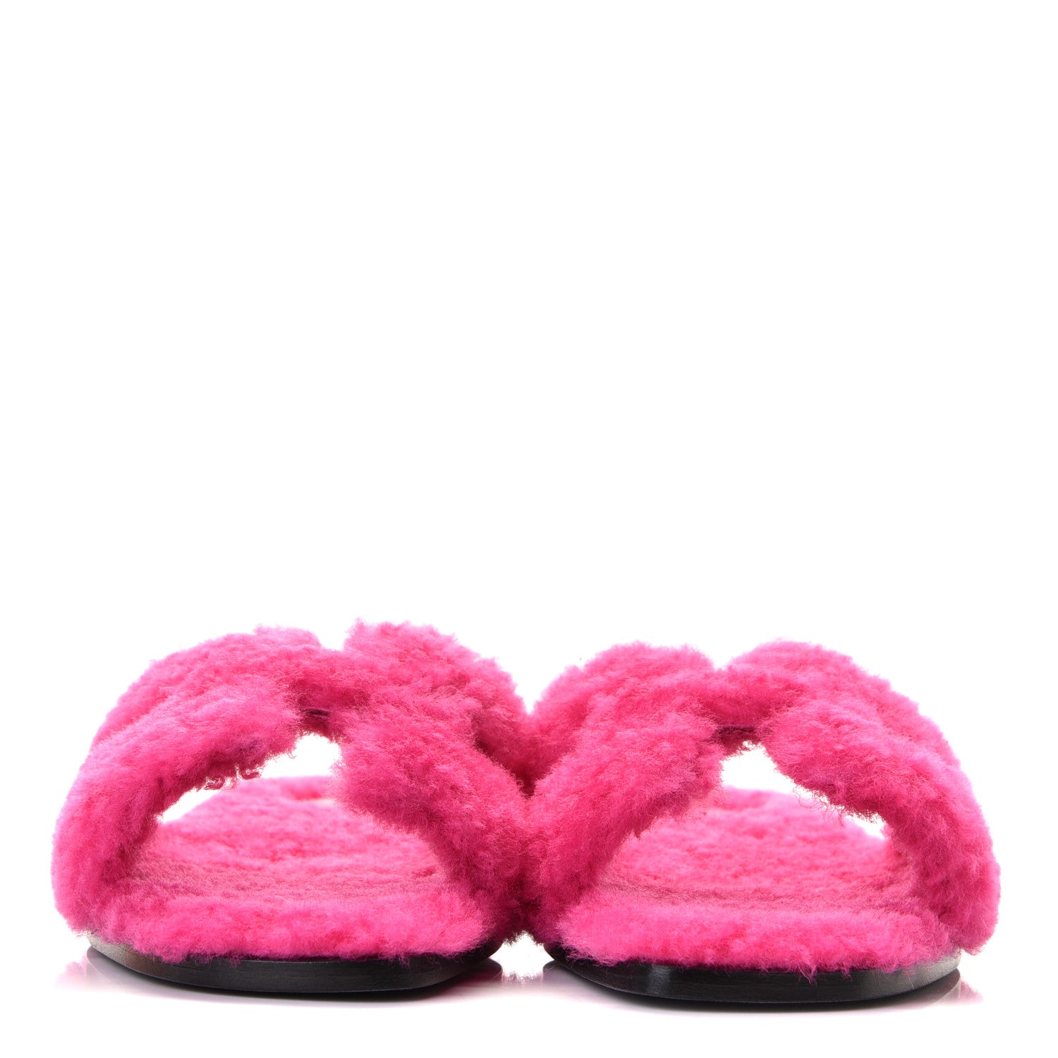 Hermes Woolskin Oran Sandals 39 Rose Fuchsia 5 of 9