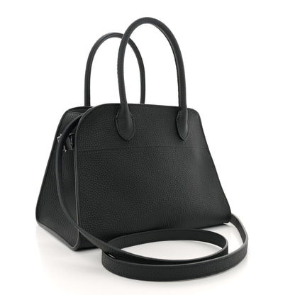 The Row Grained Calfskin Soft Margaux 10 Bag Black 3 of 10