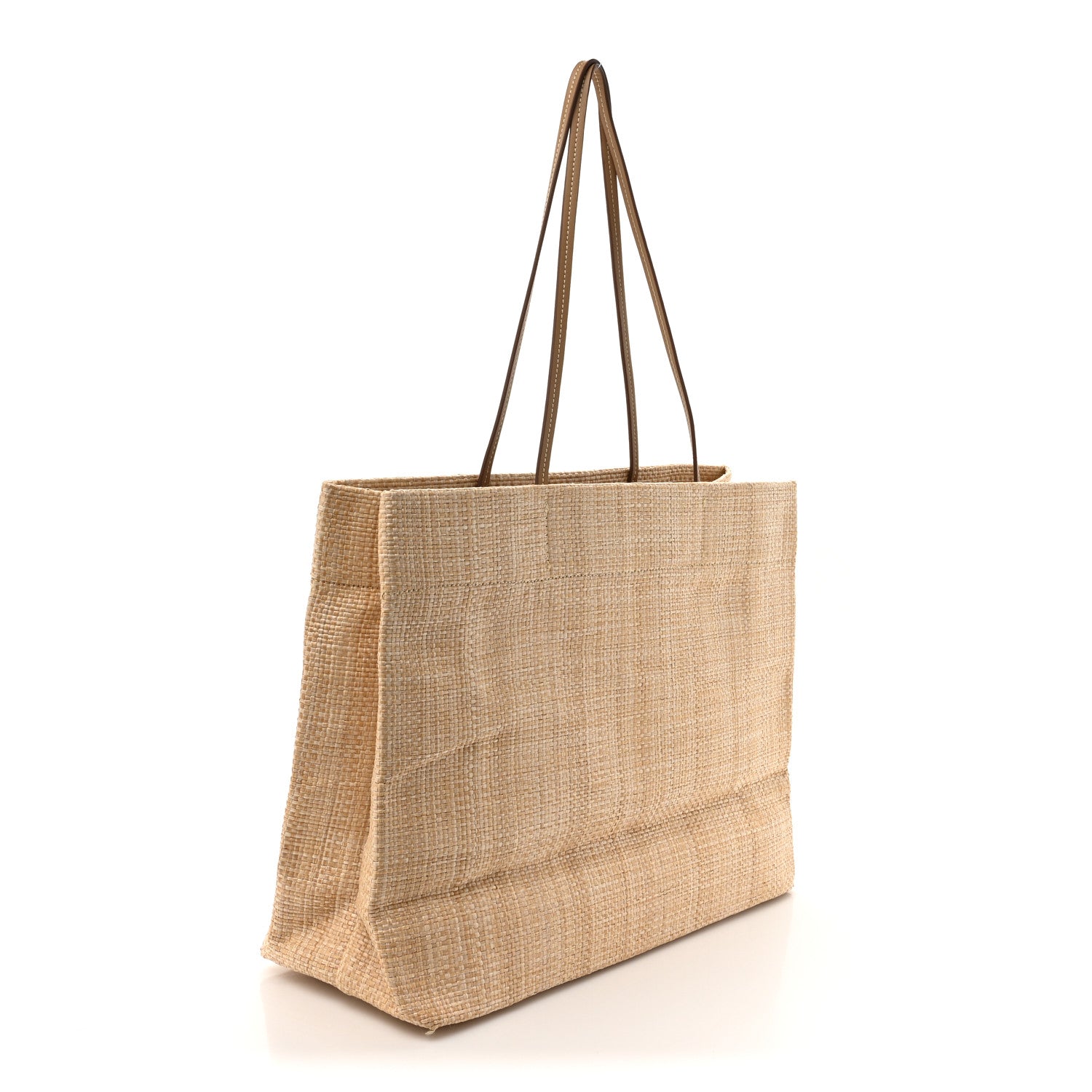 Prada Raffia Logo Tote Naturale 3 of 10