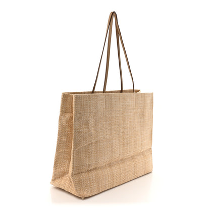 Prada Raffia Logo Tote Naturale 3 of 10