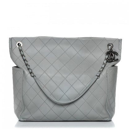 Chanel Calfskin Stitched CC Pocket Hobo Grey 1 of 7