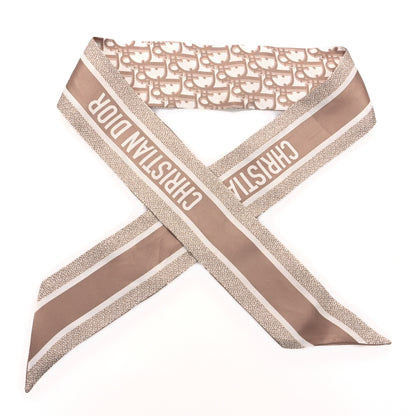 Christian Dior Silk Oblique Mitzah Scarf Rose 1 of 4