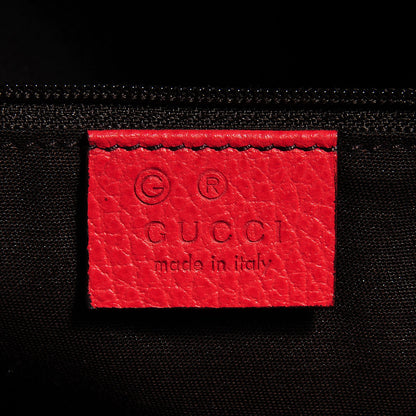 Gucci Dollar Calfskin Medium GG Charm Dome Satchel Sporting Red 6 of 7