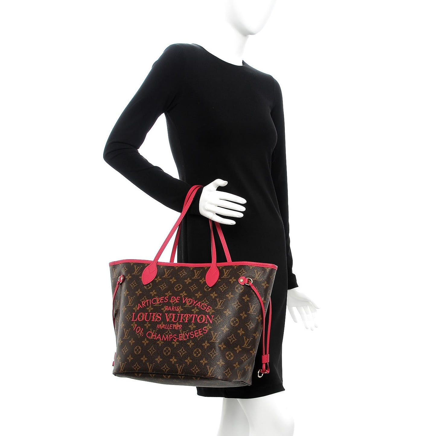 Monogram Articles de Voyage Ikat Neverfull MM Rose Indien