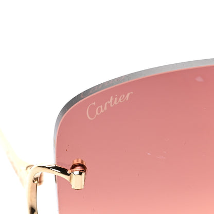 Cartier Signature C 60MM Square Sunglasses Gold 5 of 7