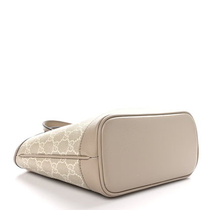 Gucci GG Supreme Monogram Textured Dollar Calfskin Mini Ophidia Shoulder Tote Bag Bag Beige Mystic White Oatmeal 5 of 12