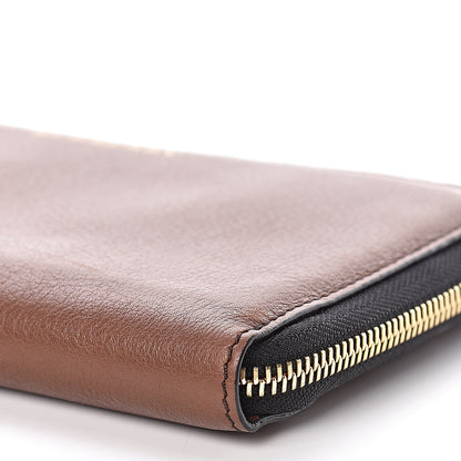 Burberry Signature Grain Calfskin Soft Renfrew Zip Around Wallet Tan 10 of 15