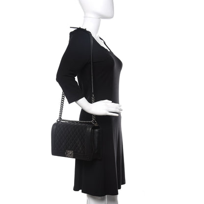 Chanel Lambskin Quilted New Medium Boy Flap Black 2 of 9