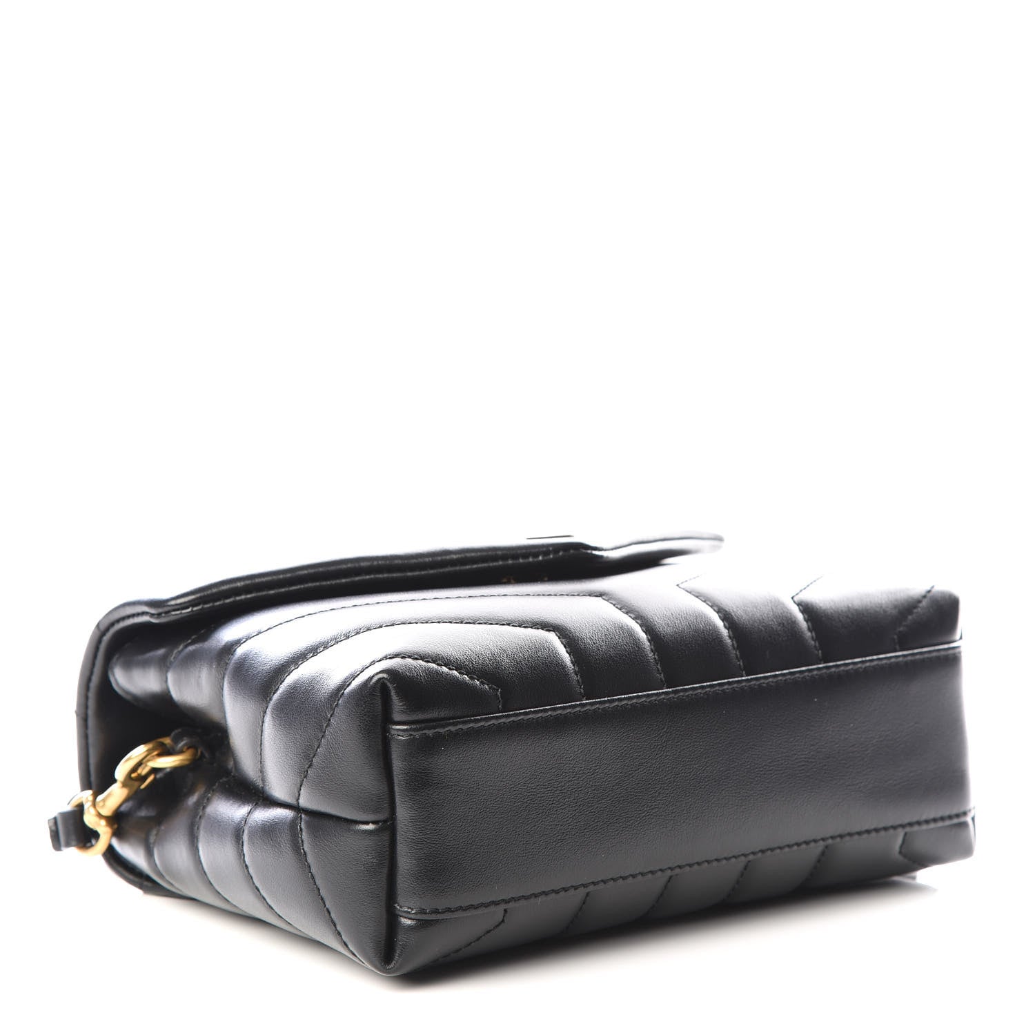 Saint Laurent Calfskin Y Quilted Monogram Toy Loulou Crossbody Bag Black 3 of 9
