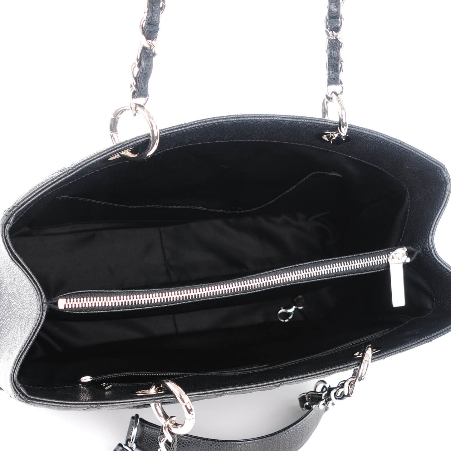 Caviar Quilted Grand Shopping Tote GST Black